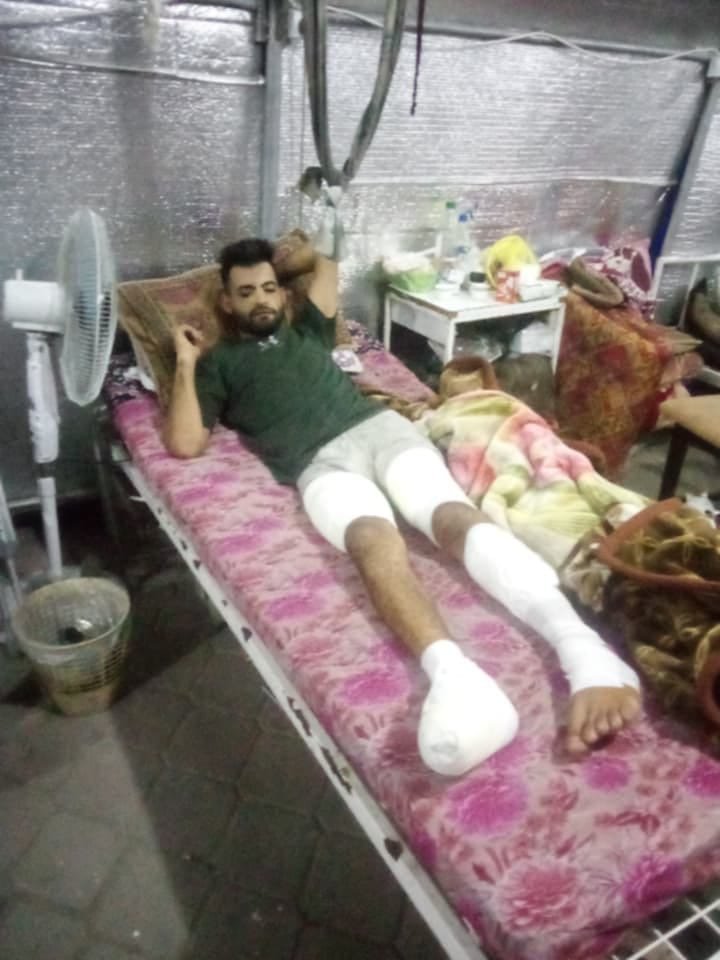 Fadi recovering from injuries in Gaza
